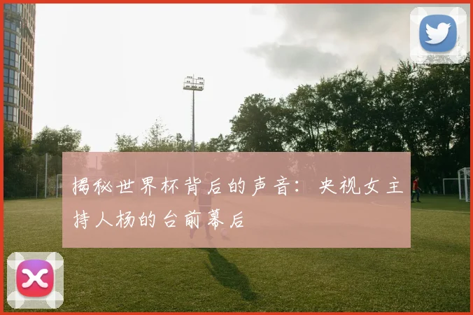 揭秘世界杯背后的声音：央视女主持人杨的台前幕后