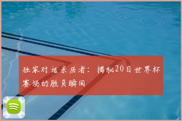独家对话亲历者:揭秘20日世界杯赛场的胜负瞬间